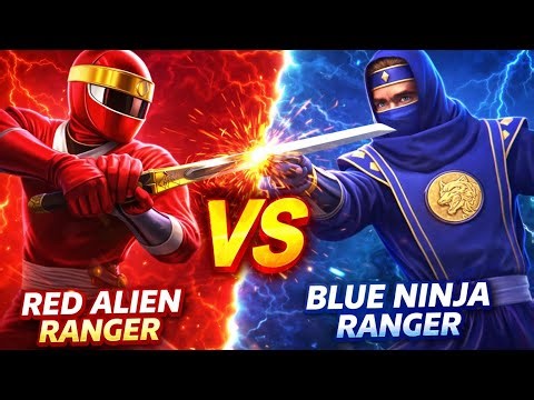 Power Rangers: Legacy Wars- Red Alien Ranger vs Blue Ninja Ranger (Gameplay)