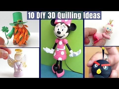 10 DIY 3D Quilling Ideas | Paper Crafts | 3D Paper Quilling