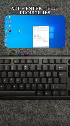 How to open file properties #shorts #keyboard #computer #windows #reels #windows10 #tricks #file