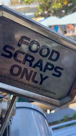 Some new signs have arrived atop garbage cans at Disneyland! We found them in Tomorrowland and Cars Land. Each reads “Food Scraps Only” and lets guests know only to throw away food items at those spots. #disneyland #disneycaliforniaadventure #tomorrowland #carsland | Chip and Company