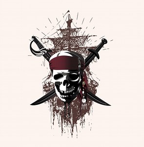 Pirate Skull Vector Design | Dark Gothic Skull Artwork | T-shirt Digital Print PNG SVG | High Resolution Print Ready File - Etsy