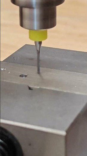 Drill SUS304 with 0.5mm PCB drill bit