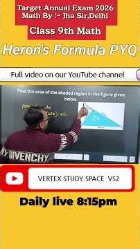 Class 9th Math Heron's Formula Extra Questions #maths #9thmath #heronsformula #education