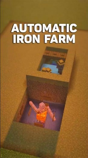 Minecraft Java 1.21+ | Easy Iron Farm ⚙️ #minecraft #minecraftbuilding #minecrafttutorial