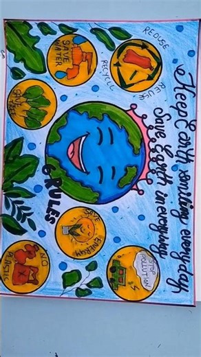 world earth day poster easy #drawing #earthdaydrawing #easydrawing #shorts #trending #earthday #art