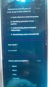 Alphabetical classification of crude drugs is least useful for:... | Filo