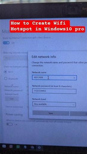 How to Create Wifi Hotspot in Windows 10 pro