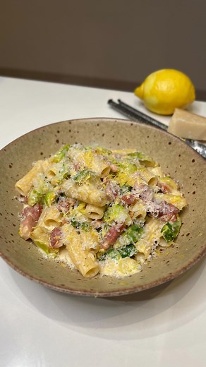 55K views · 444 reactions | Creamy Bacon & Sprout Pasta  This...