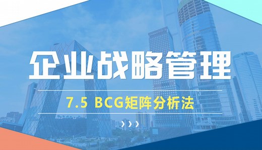 7.5 BCG矩阵分析法