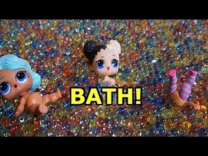 LOL SURPRISE DOLLS Take HUGE ORBEEZ Bath And Then Barbie Tucks Them In For Bed!