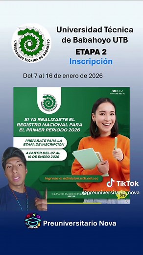 Inscripciones Examen Ingreso Universidad Técnica Babahoyo