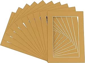 4x6 Mat for 5x7 Frame - Precut Mat Board Acid-Free Rattan Beige 4x6 Photo Matte Made to Fit a 5x7 Picture Frame, Premium Matboard for Family Photos, Show Kits, Art, Picture Framing, Pack of 1 Mat