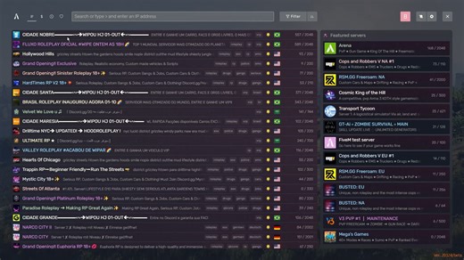下载了FiveM，怎么寻找国内私服，来这里手把手教会你，解决FiveM疑难杂证。