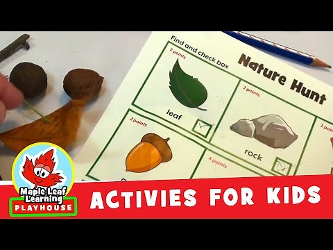 Nature Hunt Activity for Kids | Maple Leaf Learning Playhouse