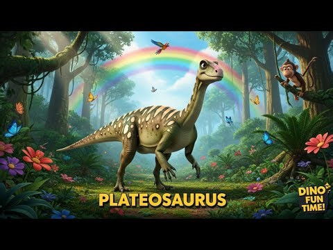 Plateosaurus Fun Facts 🦕 | Kids Dino Adventure!