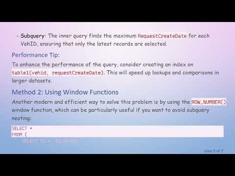 How to Get the Most Recent Record for Each VehID in MS SQL