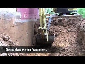 Excavation: for new foundations, to repair existing foundations, and for drainage...