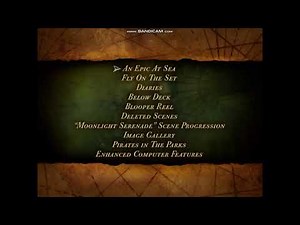 Pirates of the Caribbean curse black pearl DVD menu
