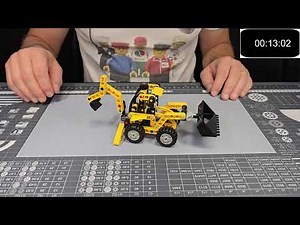 Lego 42197 Backhoe Loader assembly real time