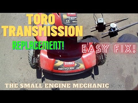 22" Toro recycler mower rear Transmission replacement