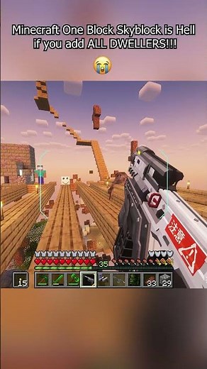 One Block Skyblock is INFESTED with DWELLERS #minecraft