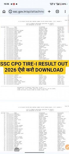 SSC cpo result 2026 !! SSC cpo result kaise check Kare ! SSC cpo result kaise download kare #ssc_cpo