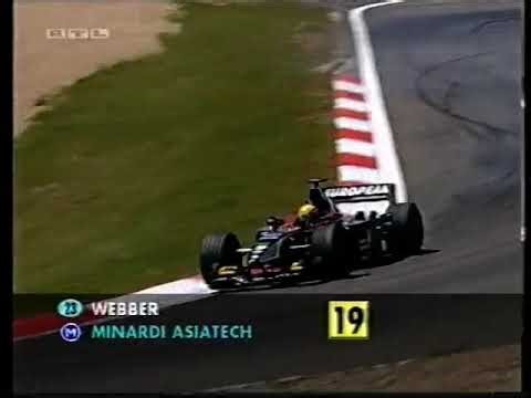 2002 F1 European GP - Mark Webber (Minardi) spin & make pit stop