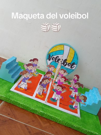 Maqueta del Voleibol para Proyecto Escolar