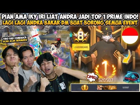 PIAN AMA IKY IRI LIAT ANDRA JADI TOP 1 PRIME INDO! LAGI LAGI ANDRA BAKAR DM BUAT BORONG SEMUA EVENT😱