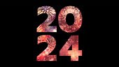 Fireworks display for Happy New Year isolated word using QuickTime...