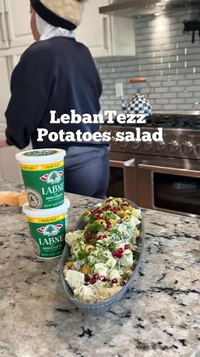 ✨ Arz Zaatar & Olive Oil Labneh ✨—The spread that takes breakfast and your potato salad game to the next level 😋A must-try product #sponsoredby @arzdairy 💚Recipe:• 4 large potatoes• 8 large eggs• ½ container @arzdairy Zaatar & Olive Oil Labneh• 1 bunch finely chopped parsley• 1 bunch finely chopped cilantro• 1 bunch chopped green onions• Salt to taste• Pomegranate for garnishBoil the potatoes until just tender, then add your eggs to the same pot. Continue cooking for about 7–10 minutes. Strain