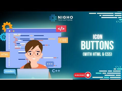 how to create clean and responsive icon buttons using just HTML and CSS