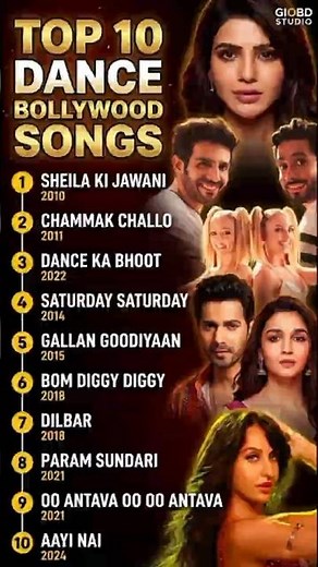 Top 10 Most Popular Bollywood Dance Hits (2000–2025) 💃🔥 | Best Viral Dance Songs | GIOBD STUDIO