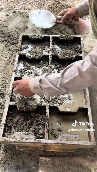 How Cement Footpath Tiles are Made? #cement #concrete