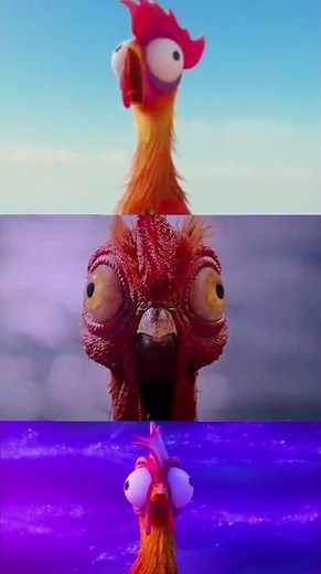 every Heihei panic and screams #moana #disney #moana2