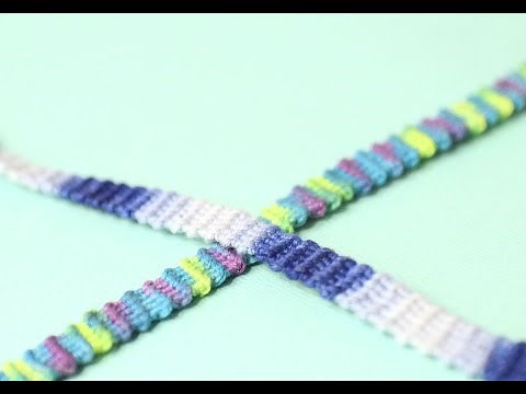 Horizontal Striped Friendship Bracelets - Easiest Tutorial with a cool ribbed effect!
