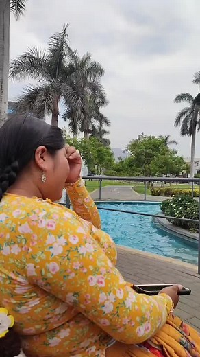 Stunning Floral Dress in Lima's Beautiful Scenery