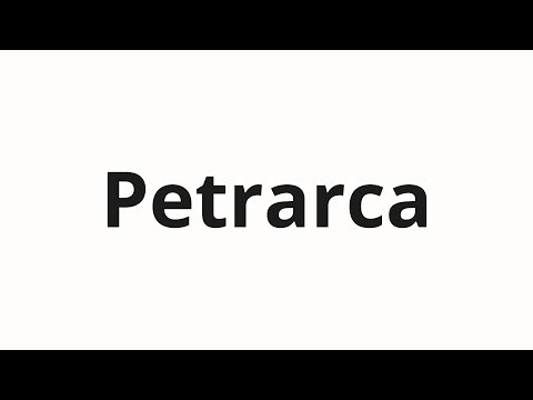 How to pronounce Petrarca