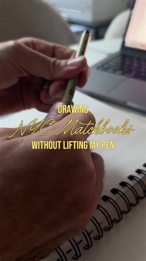 Drawing NYC Matchbook without lifting my pen - Pastis | draw