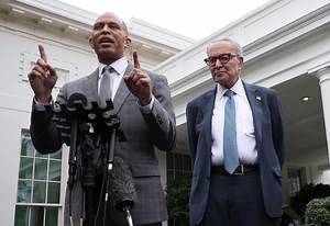 Trump Posts AI Video Mocking Schumer, Jeffries: ‘Woke Pieces of S***’