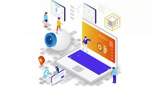 Download People Testing VR 2D Motion Graphics Animation for free