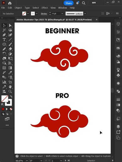 Đức Thắng on Instagram: "Adobe Illustrator Tips 2025 - How to draw Cloud Pattern in Japanese Style like a PRO #ducthangds #adobe"