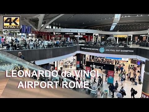 Walking Tour of Leonardo da Vinci Airport | Rome Fiumicino Airport