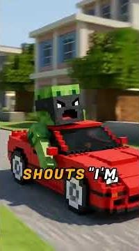What Happens When a Creeper Steals a Car? #SpaceSheriffGavan #MinecraftShorts #Gavan