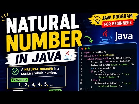 Print natural numbers in Java | Java Tutorial for Beginners 💻☕