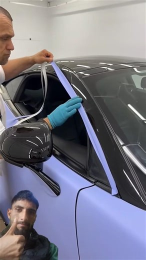 McLaren GT smurf blue 🔵 dechromoing:⁠,⁠-⁠)🎨🚘#bmw #automotive #viral #making #experiment #experiment