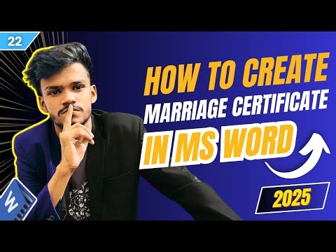 How to Create Marriage Certificate in MS Word | Professional Certificate Design Tutorial (2025)