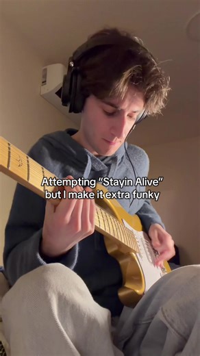 Extra Funky Version of Stayin' Alive on Electric Guitar