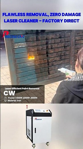 Flawless Laser Paint Removal on Iron | 1500W-3000W CW Fiber Laser Cleaner | Zero Damage Demo