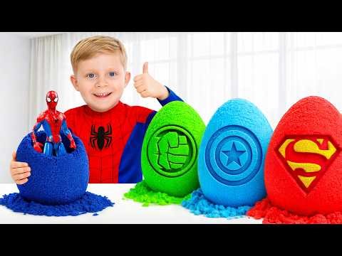 Oliver Becomes a Superhero! Surprise Eggs
